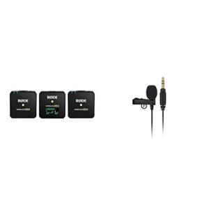 RØDE Wireless Go II Dual Channel Wireless System with Built-in Microphones & Lavalier GO Professional Lavalier/Lapel Microphone for Broadcast