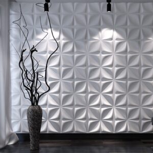 Art3d Decorative 3D Wall Panels Textured 3D Wall Covering White