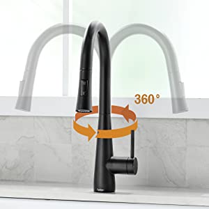 kitchen tap with pull out sprayer