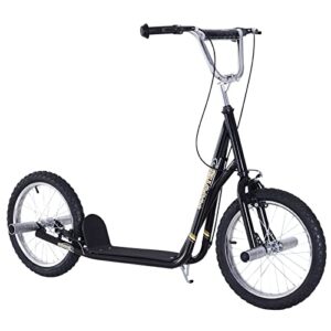 HOMCOM Adult Teen Push Scooter Kids Children Stunt Scooter Bike Bicycle Ride On 16" Pneumatic Tyres