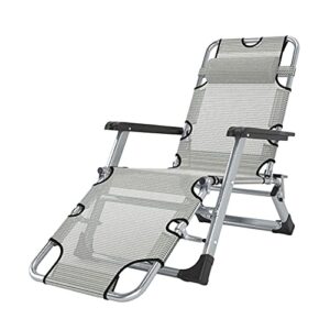 XUMOUDDIAN Patio Chairs Reclining Sun Loungers Zero Gravity Chaise Lounges Outdoor Garden Rocking Deck Chair For Beach Camping Support 440lbs (Color : Gray) Happy