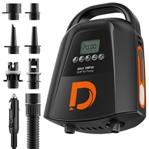 Dskeuzeew 20PSI Electric SUP Air Pump with 9000mAh Rechargeable Battery
