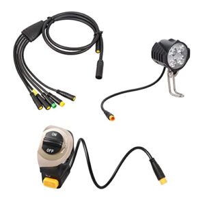 Bike Light with Horn Function 2T5 EB-Bus Cable DK214 Switch Bicycle Headlight Set for BAFANG Hub Motor Kits